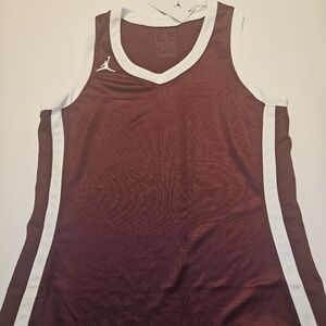 Jordan Jersey Tank Top Womens Burgundy/White New Small